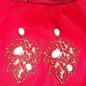 💞70's Retro Handmade OakLeaf Drop Earrings 💞